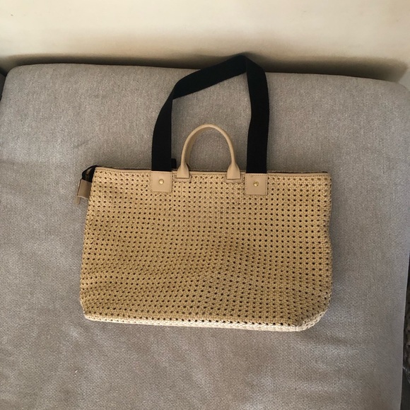 Clare V Zip Sac in cream rattan - Picture 2 of 7